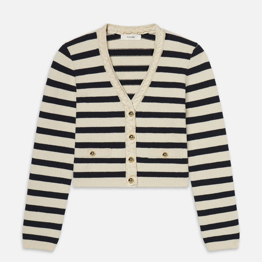 Frame - Harbor Stripe Cardigan