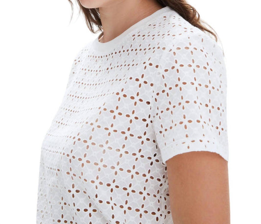 Chrldr - EYELET WIDE TEE