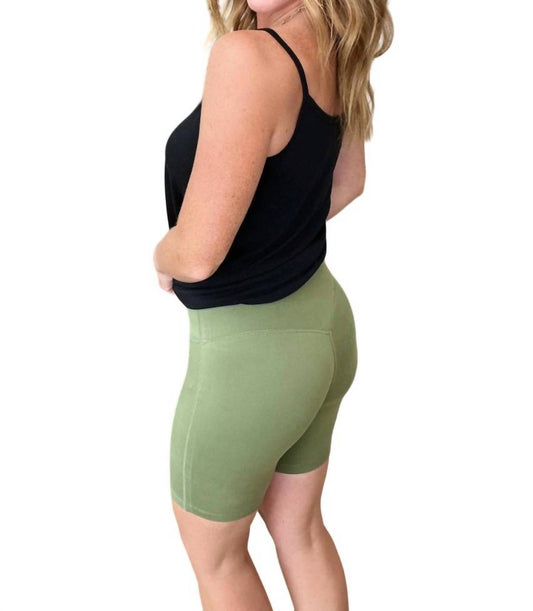 Zenana - High Rise Wide Waistband Biker Shorts