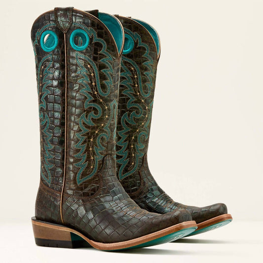 Ariat - Women's Futurity Boon Leather Croc Print Western Boot