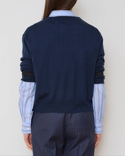 We-Ar4 - Flapper Knit V-neck Sweater