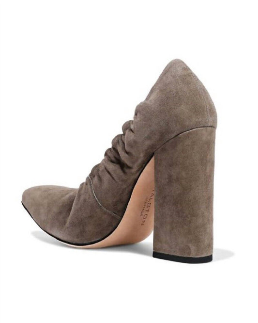 Halston Heritage - Women's Natalie Suede Leather Block Heel Pumps