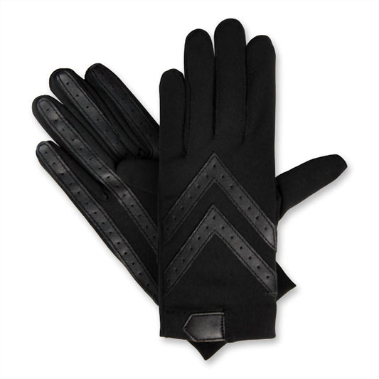 Isotoner - Women's Spandex Shortie Glove With Chevron Detail