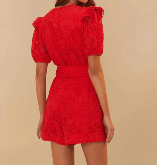 Farm Rio - Eyelet Beaded Belt Romper