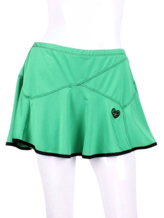 Love Love Tennis - Women's Tennis Skirt With Black Trim