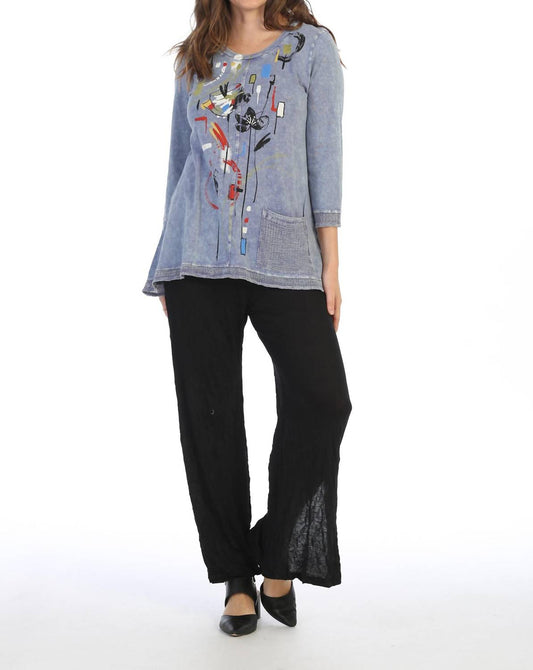 Jess & Jane - Chicas Mesh Contrast Cotton Top