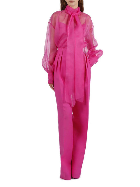 Valentino - Long Sleeve Blouse With A Tie