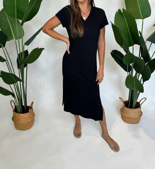 Bella Dahl - Knitted V-neck Maxi Dress