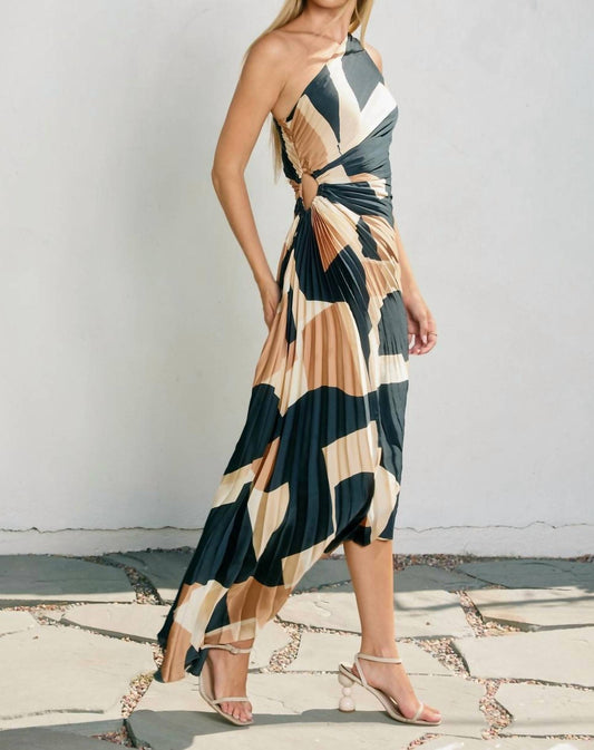 Dress Forum - Asymmetrical Pleated Maxi Dress