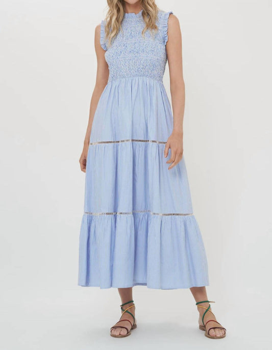 Oliphant - Sleeveless Smocked Maxi Dress