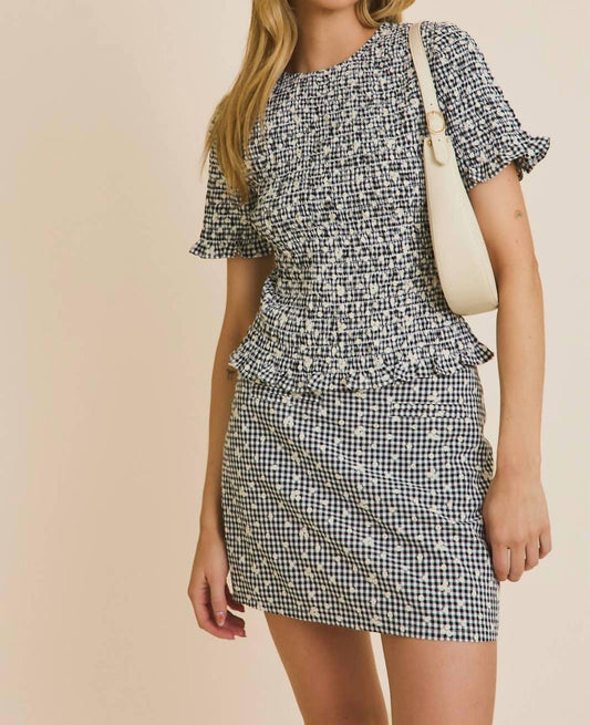 Gilli - Smocked Eyelet Top and Skirt set.