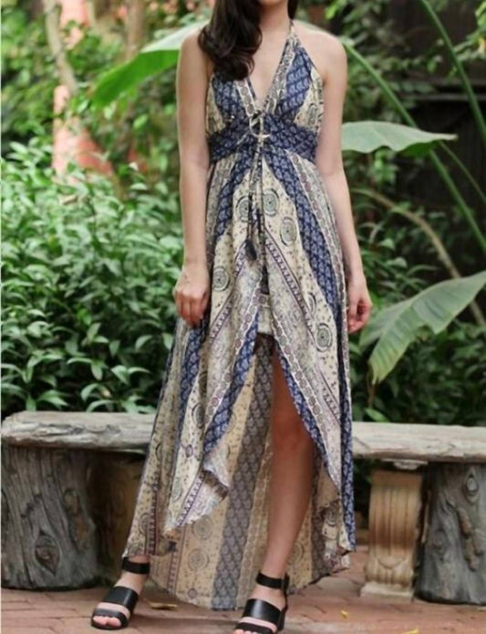 Angie - Hi Lo Halter Maxi Romper