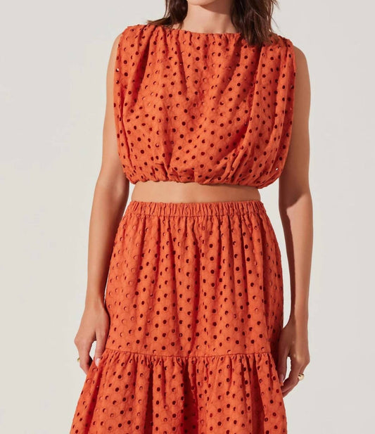Astr - Briley Eyelet Crop Top