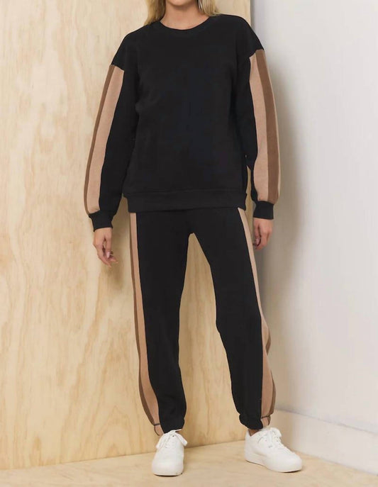 Vintage Havana - Color Block Burnout Fleece Jogger Pants