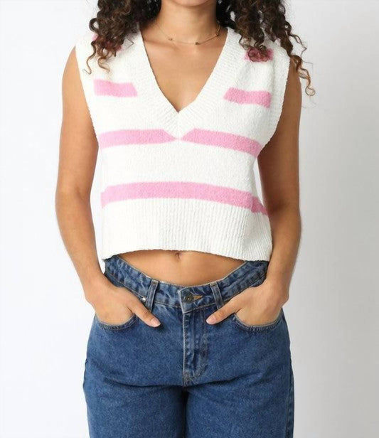 Olivaceous - Taiga Striped Sweater Vest