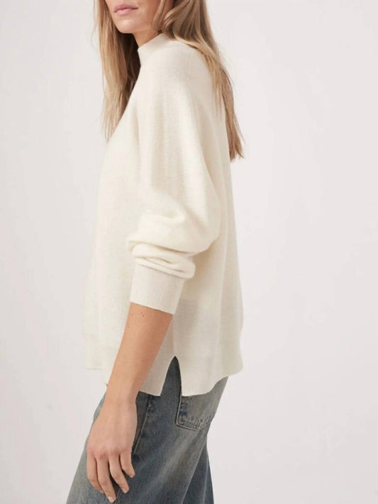 Repeat Cashmere - Seamless Cashmere Blend High Neck Sweater