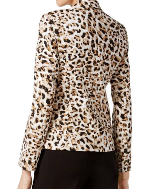 Calvin Klein - Leopard Print Notched Suit Jacket