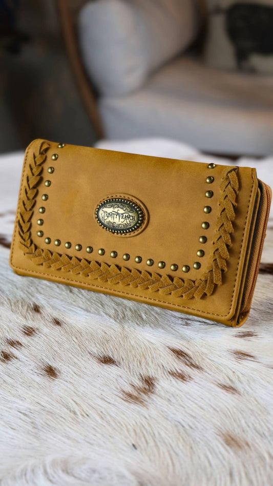 Trinity Ranch - Suede stitched wallet