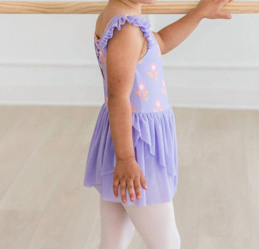 Rufflebutts - Petunia Petals Flutter Sleeve Dance & Gymnastics Leotard