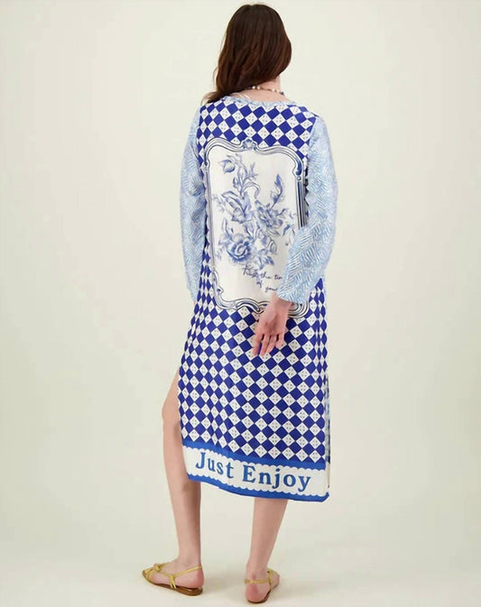 Me369 - Violet Amalfi V-neck T-dress