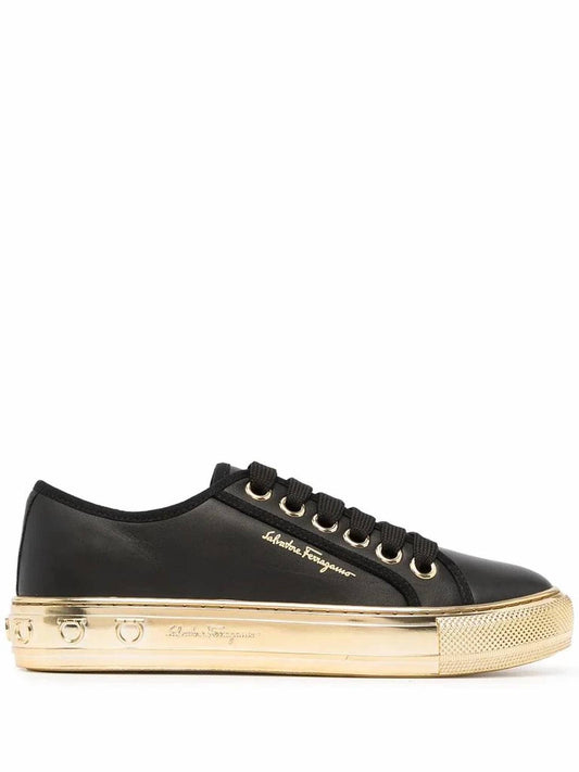Salvatore Ferragamo - Women's Logo-print Lace-up Sneakers
