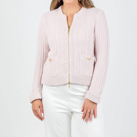 Kinross - Clara Bobble Zip Cardigan
