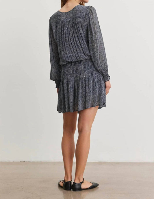 Velvet By Graham & Spencer - Gelila Printed Viscose Smocked Dress