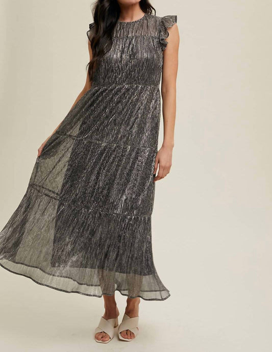 Wishlist - Tina Tiered Lurex Maxi Dressed