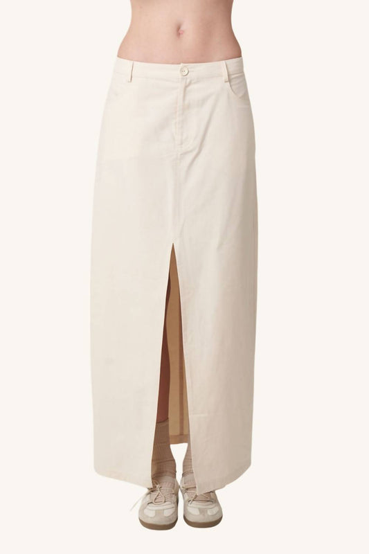 Find Me Now - Khaki Midi Skirt