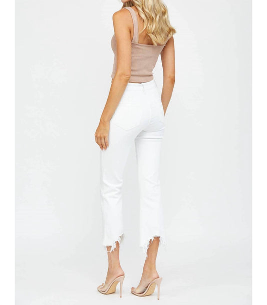 Mica Denim - Cropped Flared Leg Jeans