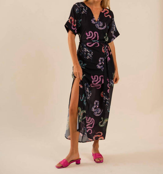 Care Tucker - Beatrice All Over Snake Pattern Kaftan Dress