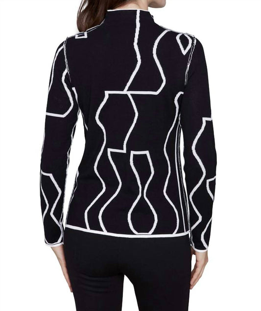 Charlie B - Reversible Knit Mock Neck Sweater