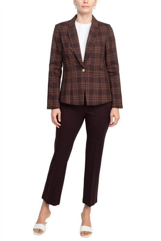 Nanette Lepore - Notched Collar Jacket With Ponte Pants Set