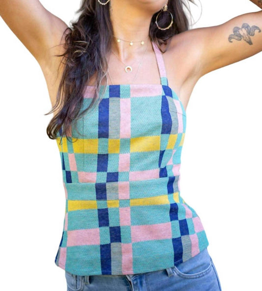 Eva Franco - Mod Plaid Halter Top