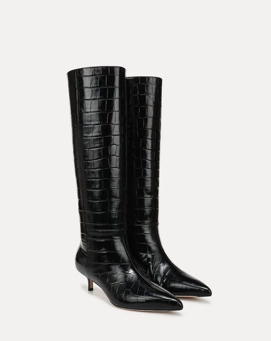 Veronica Beard - Women's Lisa Croc Embossed Tall Boot