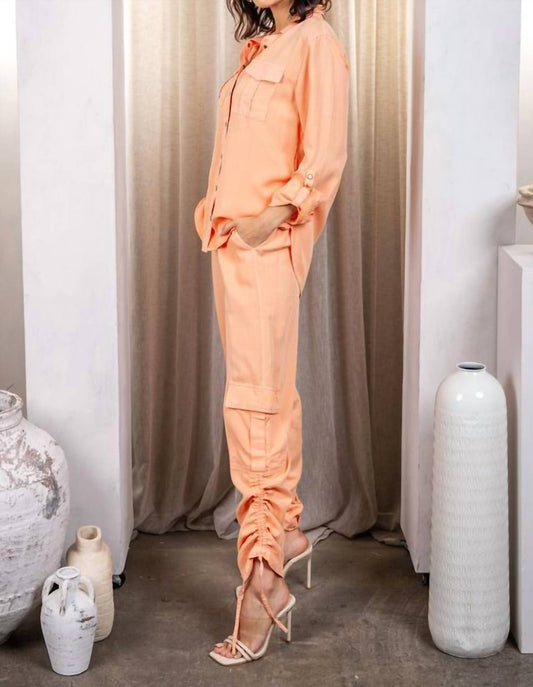 Paparazzi - Tencel Slub Cinch Cargo Pant