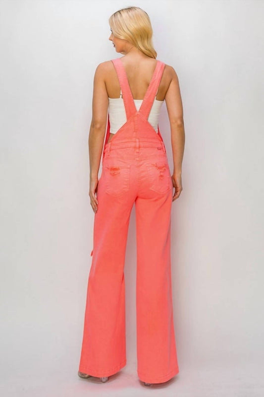 Risen - Distressed Wide-leg Overall
