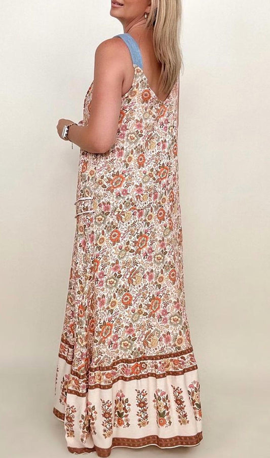 Davi & Dani - Floral Maxi Dress - Plus
