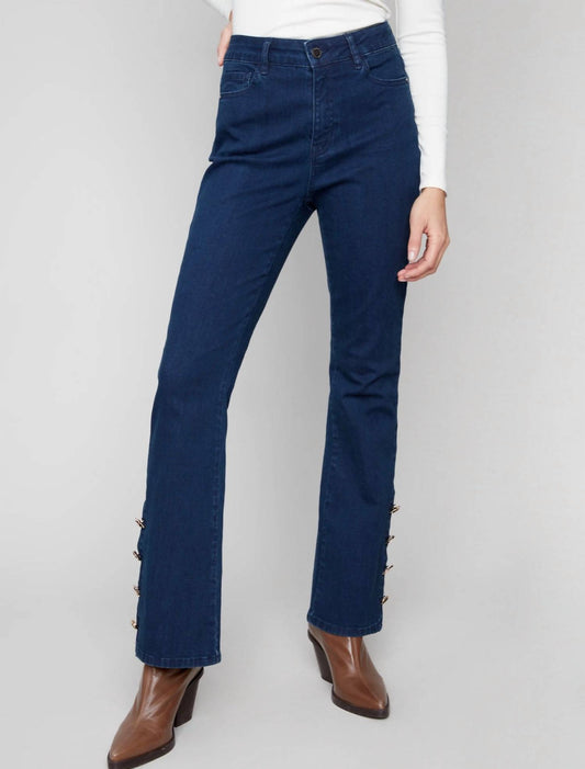 Charlie B - Bootcut Stretch Denim With Gem Buttons