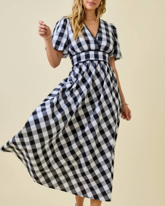 Day + Moon - Go Sports Gingham Midi Dress