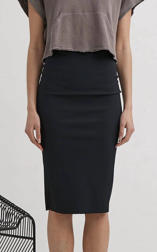 Lanston - Ribbed Jersey Pencil Skirt