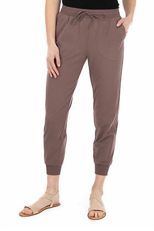Zac & Rachel - Two Pocket Tie Front Solid Jogger Pants