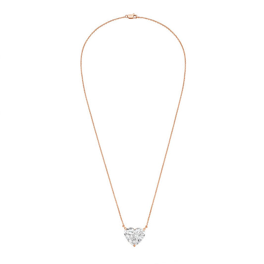 Diana M Jewels - 14kt 4.00 Cts Lab Grown Diamond Solitaire Pendant Necklace
