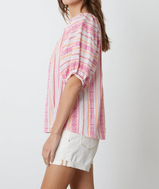 Velvet By Graham & Spencer - Kimmy Boho Raglan Top