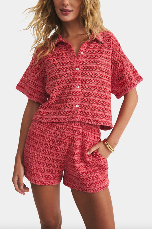 Z Supply - Monaco Crochet Button Up Shirt