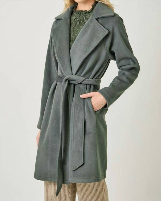 Mystree - Lapel Collar Robe Coat