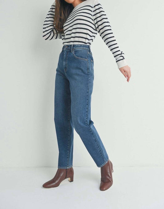 Just Black Denim - High Rise Tapered Barrel Jean