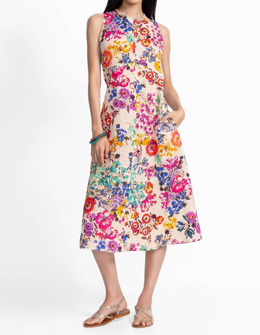 Johnny Was - Women's Evalon Linen Chevron Tank Dress