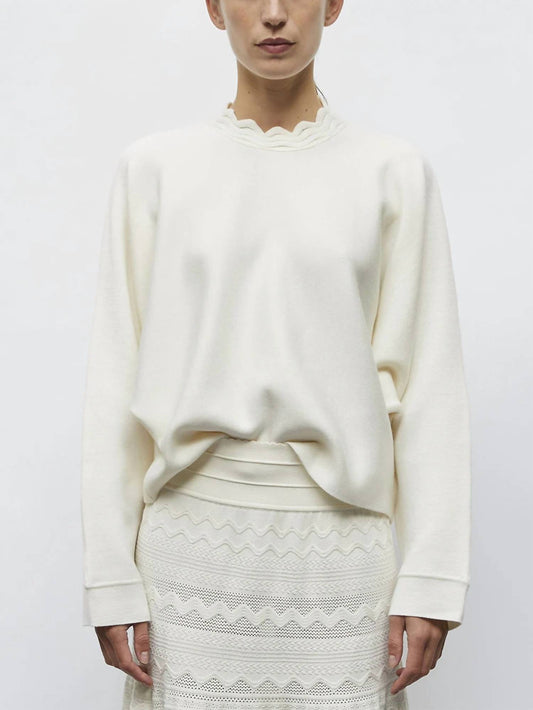 Molli - Dario Knit Scalloped Collar Sweater