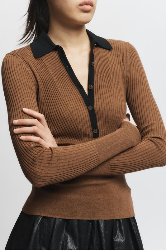 Saint Art - Cillian Rib Polo Sweater